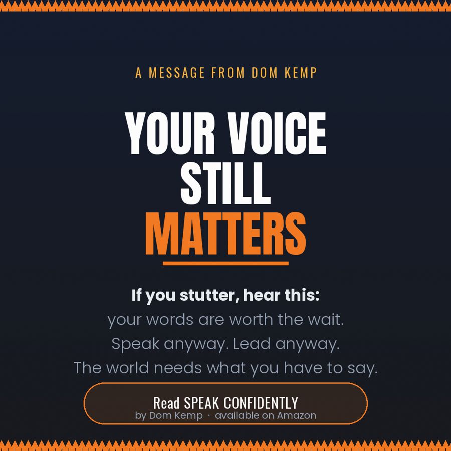 Encouragement for people who stutter